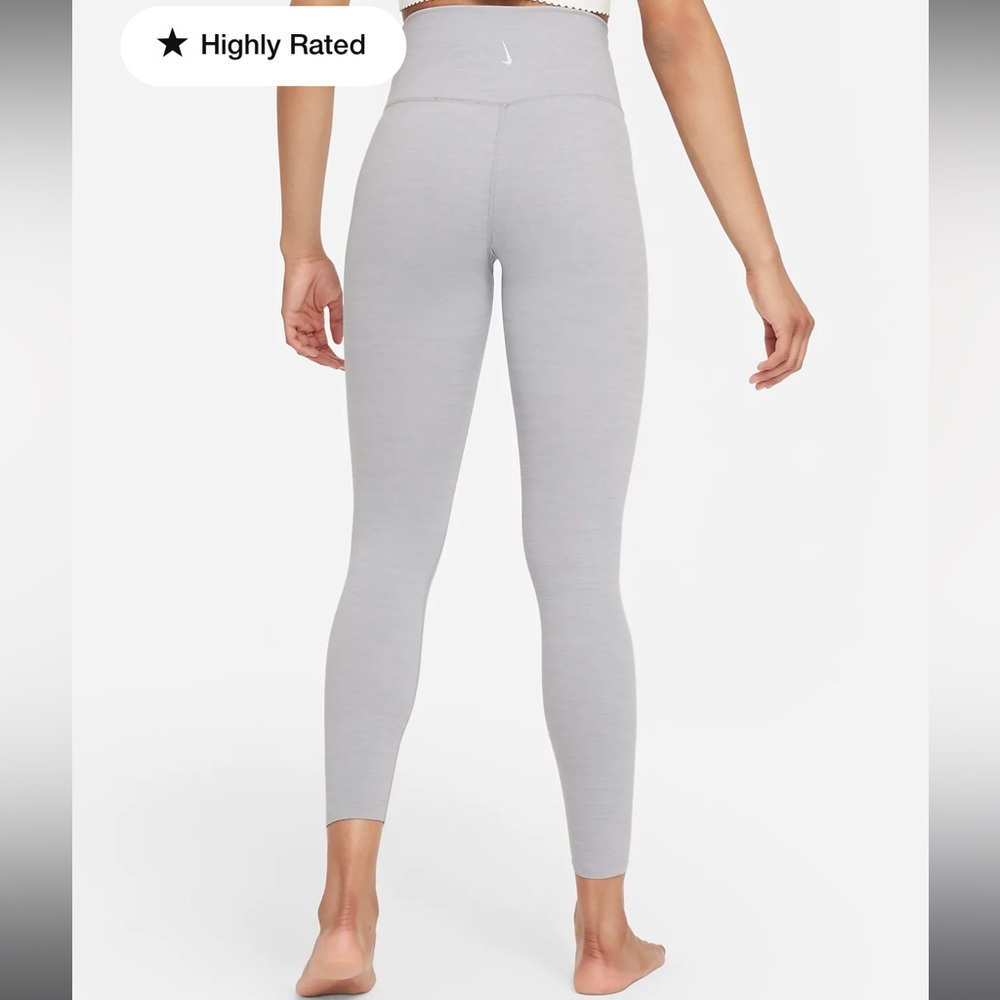 Nike Yoga Luxe Dri-FIT Women's High Waisted 7/8 Infinalon Leggings in Grey - Picture 12 of 12